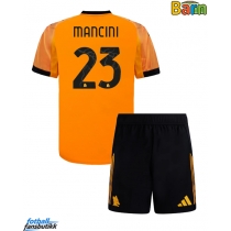AS Roma Gianluca Mancini #23 Bortedraktsett Barn 2025-26 Kortermet (+ Korte bukser)